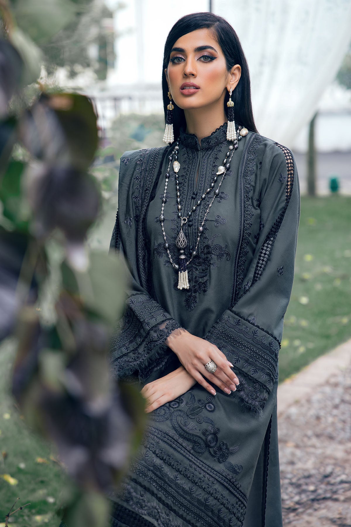 3783-GALIA EMBROIDERED LINEN UNSTITCHED