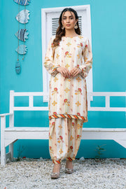 3794-MORINGA DIGITAL PRINTED STAPLE SLUB FABRIC
