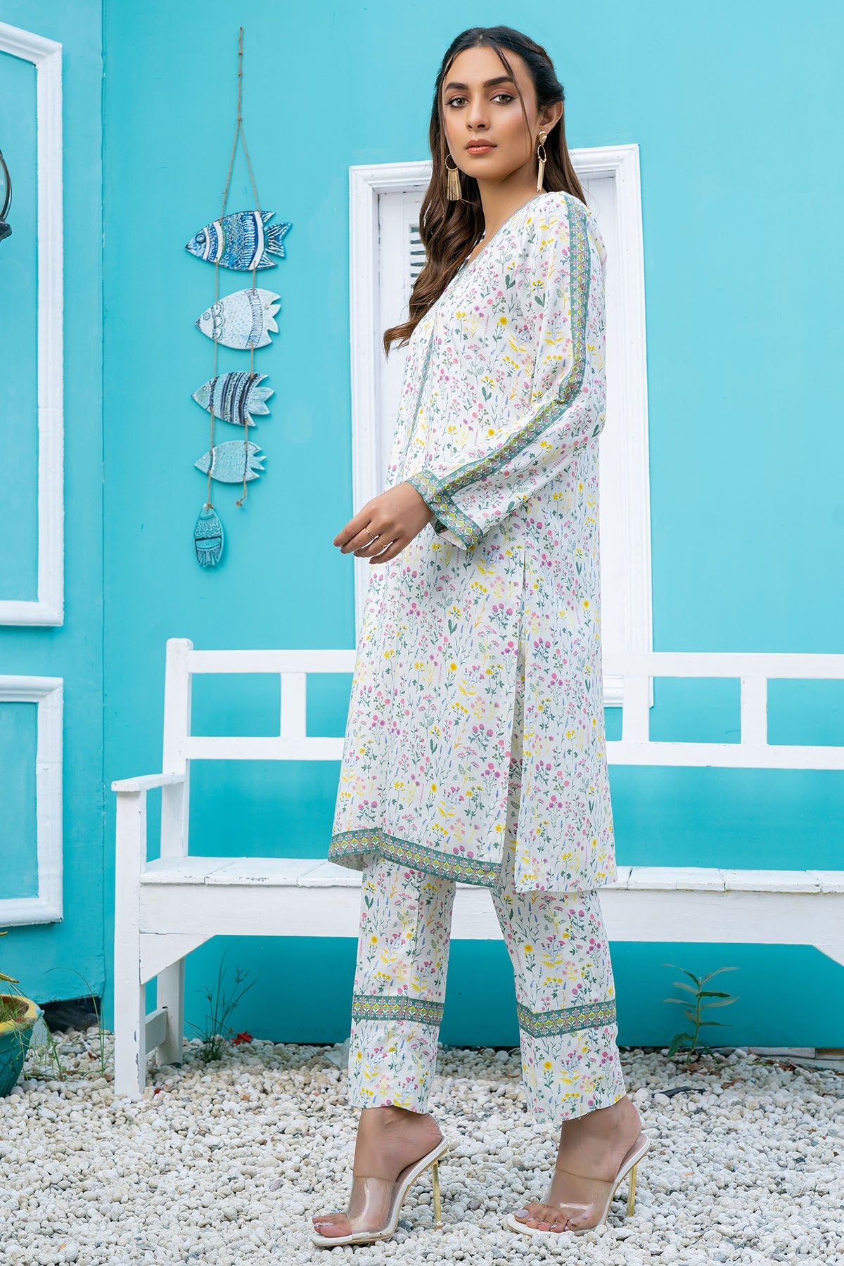 3795-TURNIP DIGITAL PRINTED STAPLE SLUB FABRIC