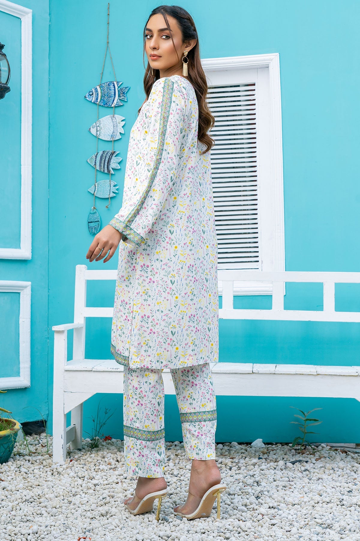 3795-TURNIP DIGITAL PRINTED STAPLE SLUB FABRIC