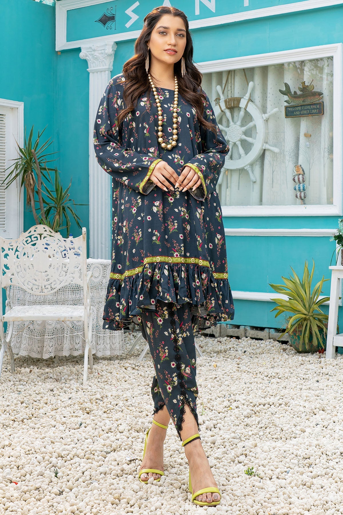 3800-DAHLIA DIGITAL PRINTED STAPLE SLUB FABRIC