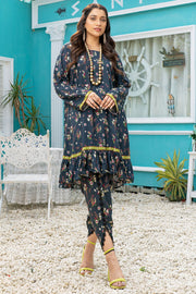 3800-DAHLIA DIGITAL PRINTED STAPLE SLUB FABRIC