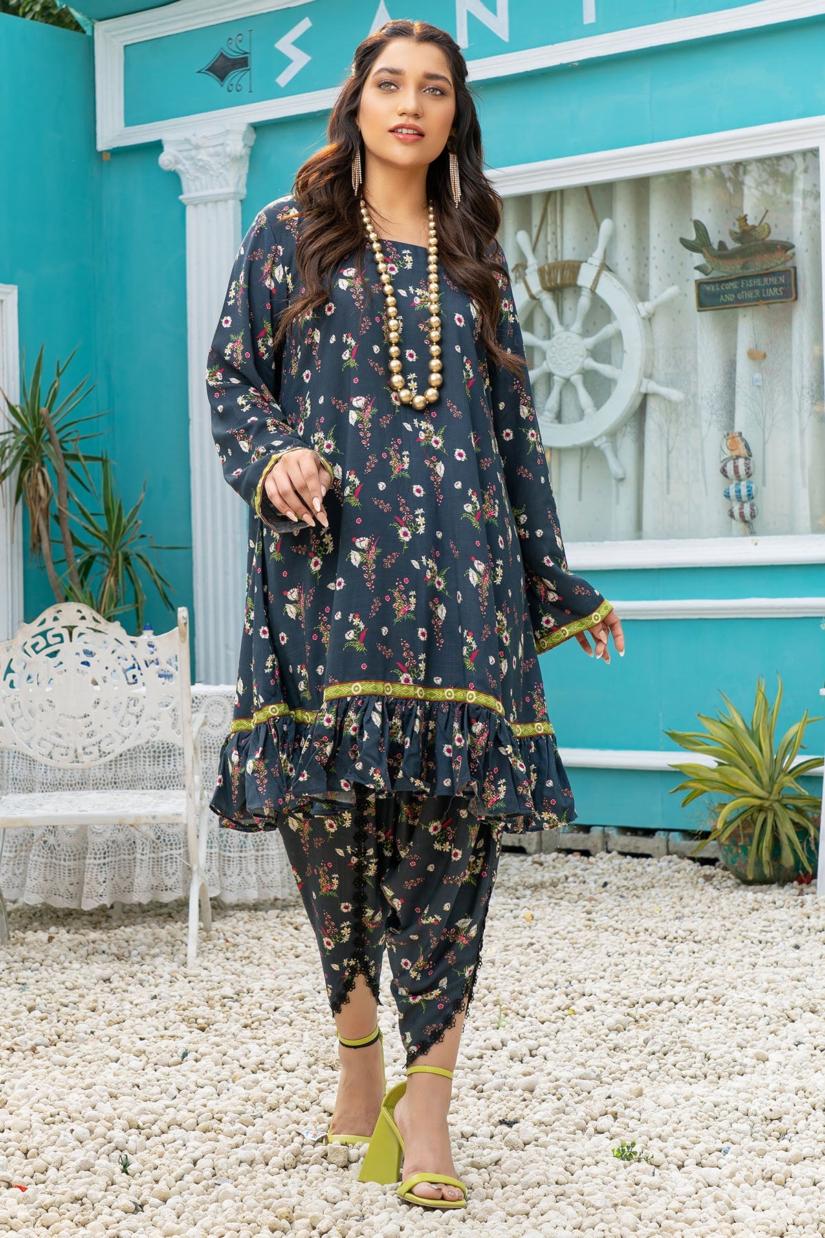 3800-DAHLIA DIGITAL PRINTED STAPLE SLUB FABRIC