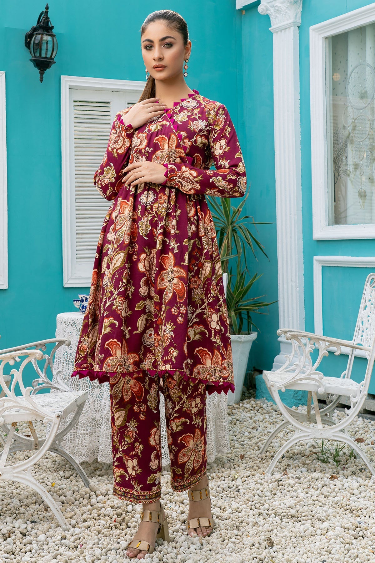3805-DATURA DIGITAL PRINTED STAPLE SLUB FABRIC