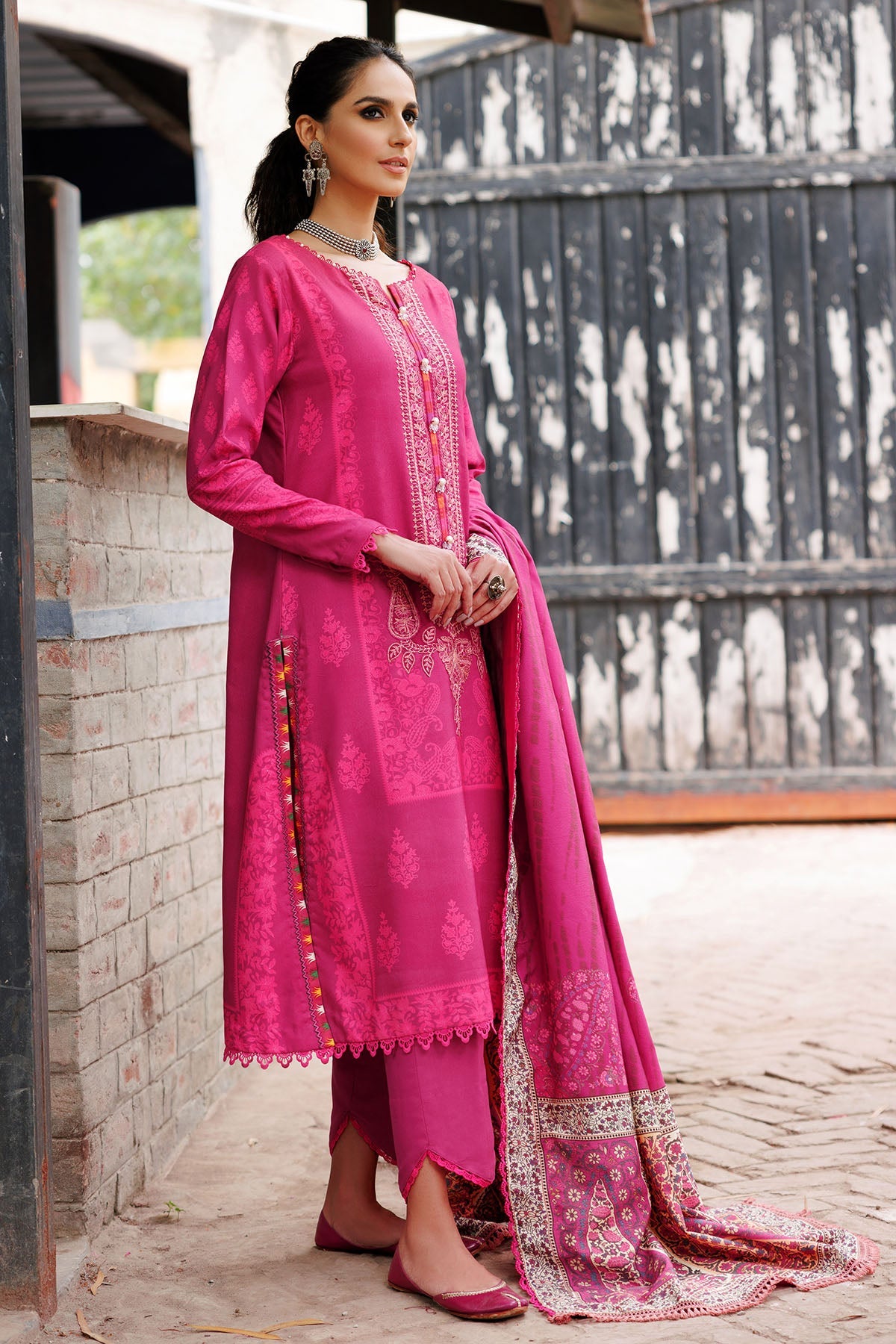 3809-MULBERRY DIGITAL PRINTED LINEN UNSTITCHED