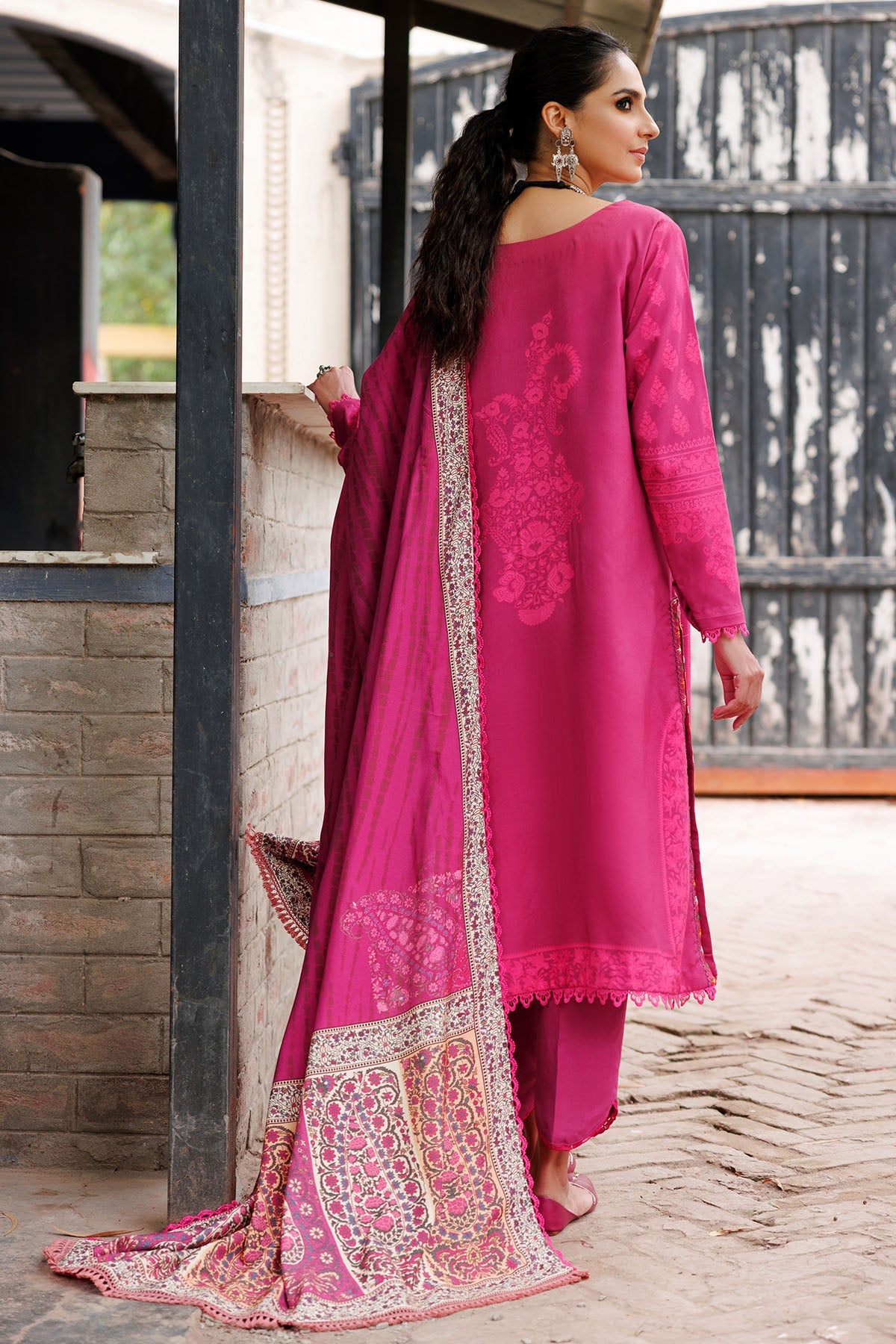 3809-MULBERRY DIGITAL PRINTED LINEN UNSTITCHED