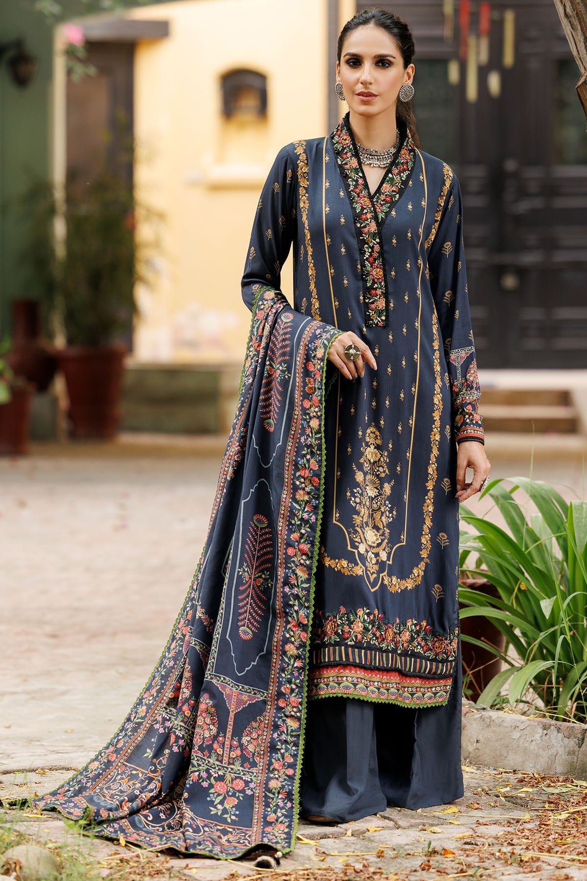 3812-PINE DIGITAL PRINTED LINEN UNSTITCHED