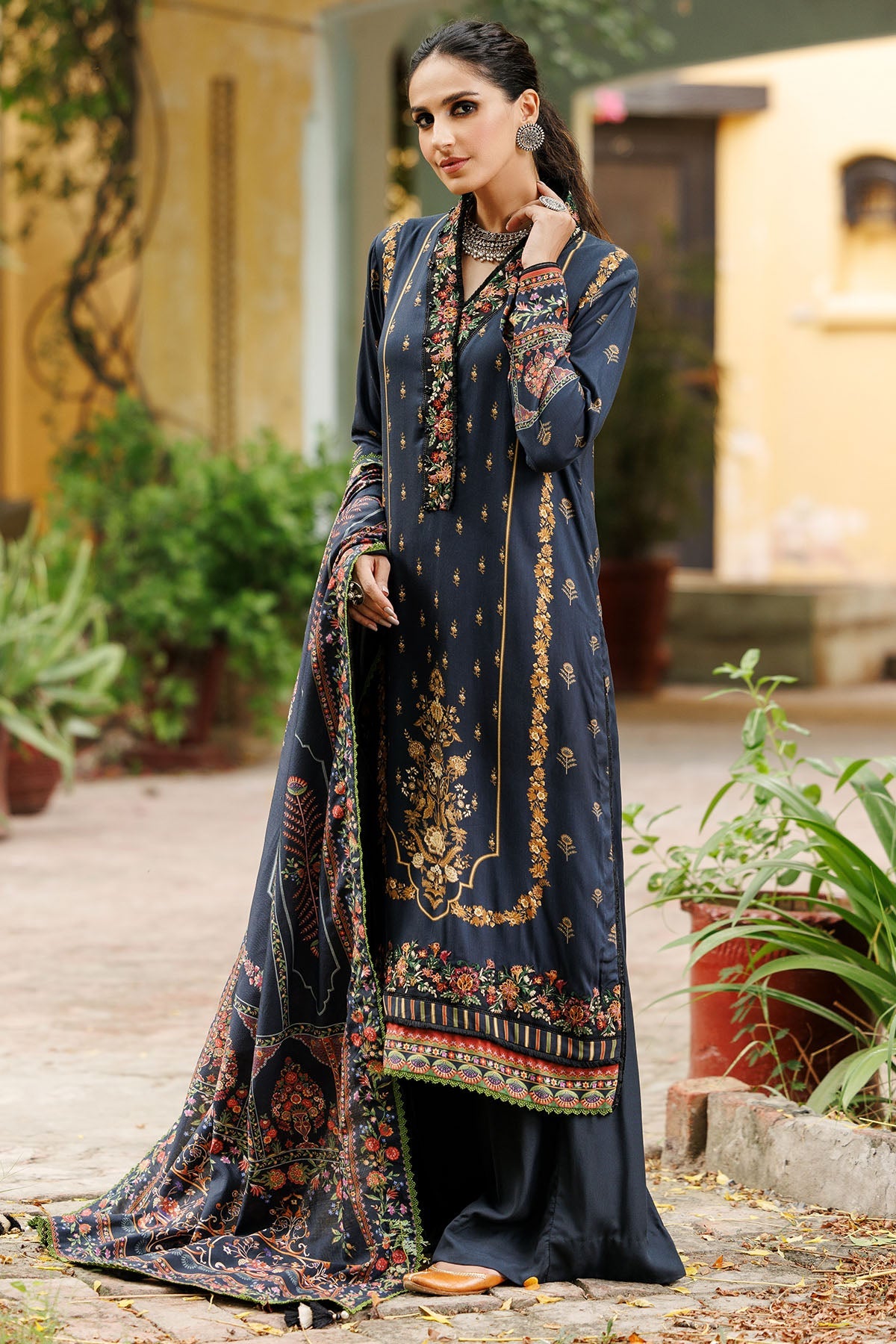 3812-PINE DIGITAL PRINTED LINEN UNSTITCHED