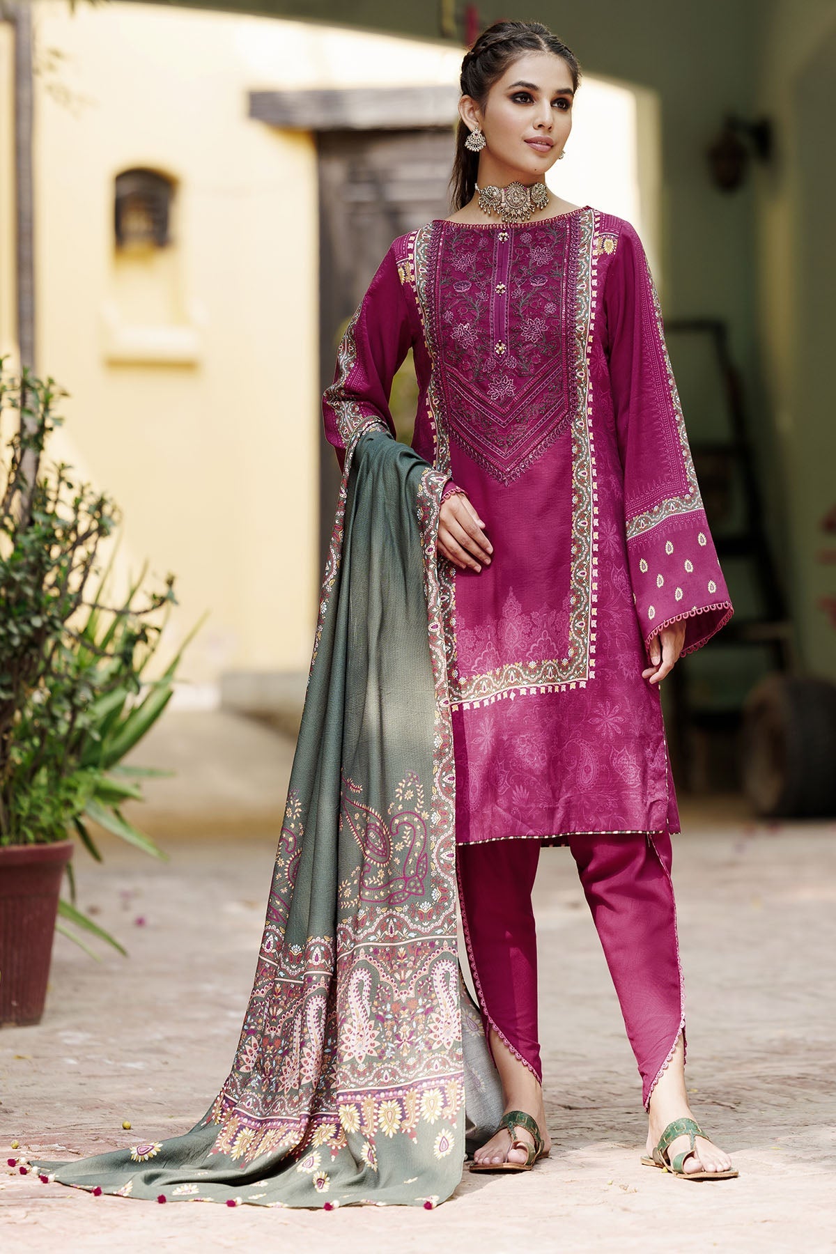3817-CANE DIGITAL PRINTED LINEN UNSTITCHED