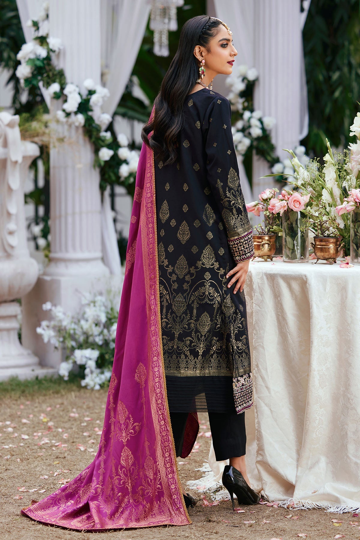 3853-EZEL EMBROIDERED JACQUARD UNSTITCHED