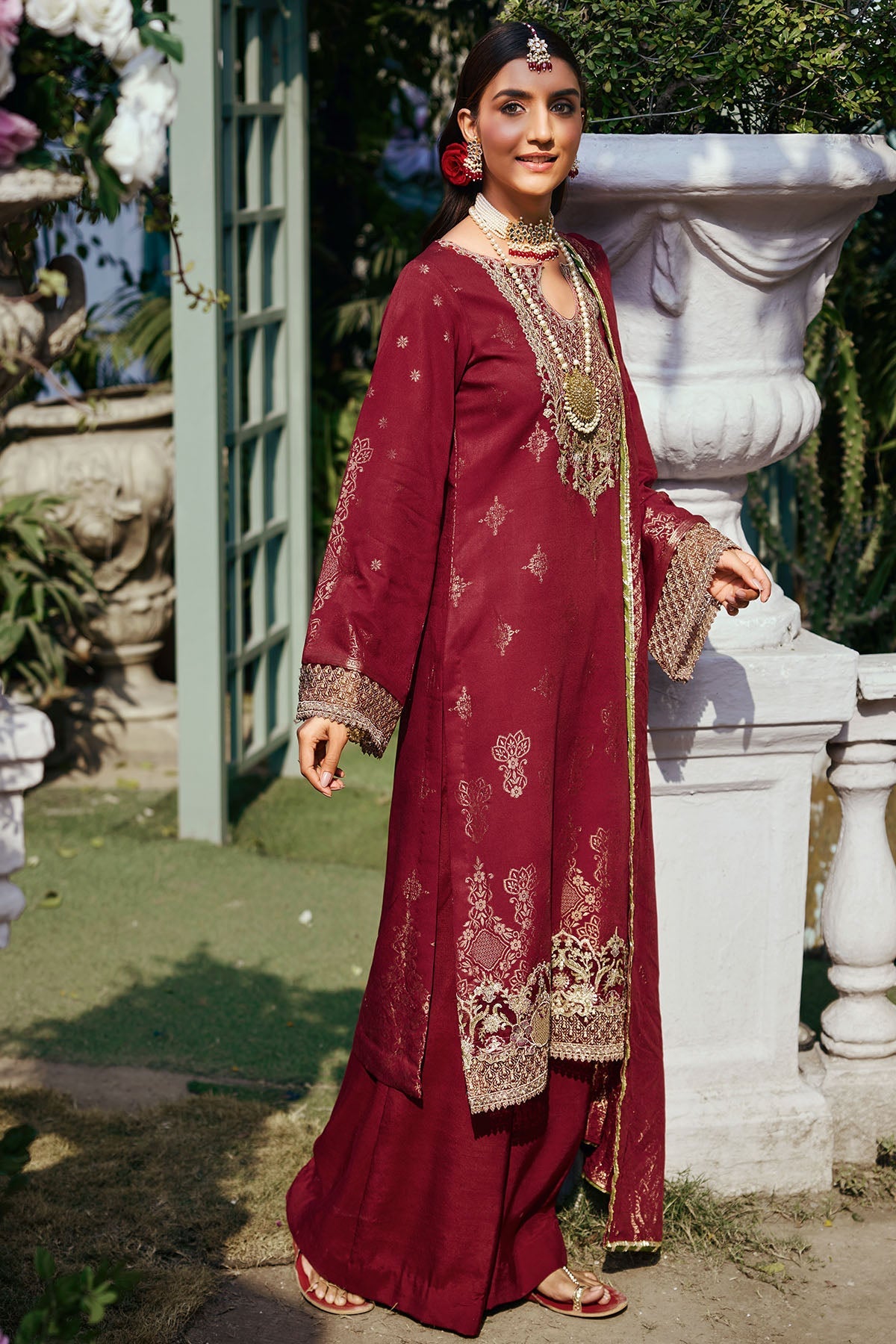 3855-ROSHAN EMBROIDERED JACQUARD UNSTITCHED