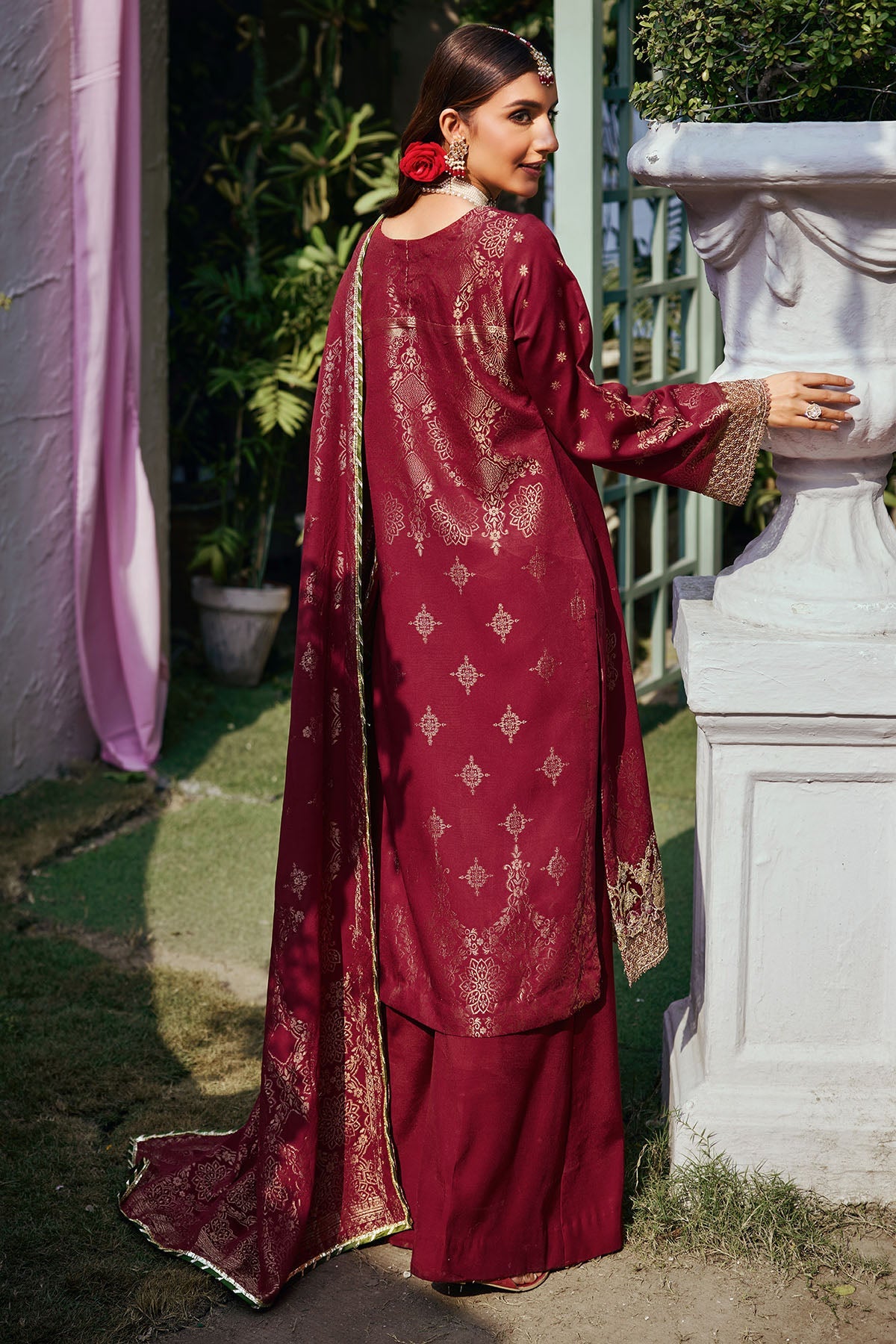 3855-ROSHAN EMBROIDERED JACQUARD UNSTITCHED