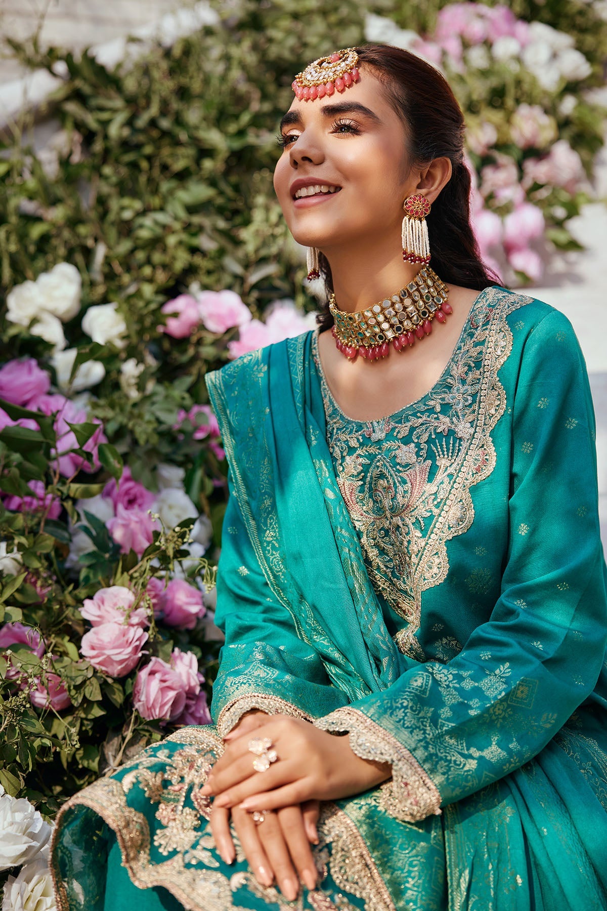 3857-CYRA EMBROIDERED JACQUARD UNSTITCHED