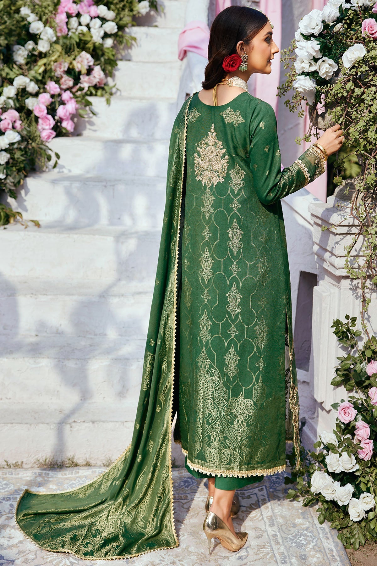 3858-BAHAR EMBROIDERED JACQUARD UNSTITCHED