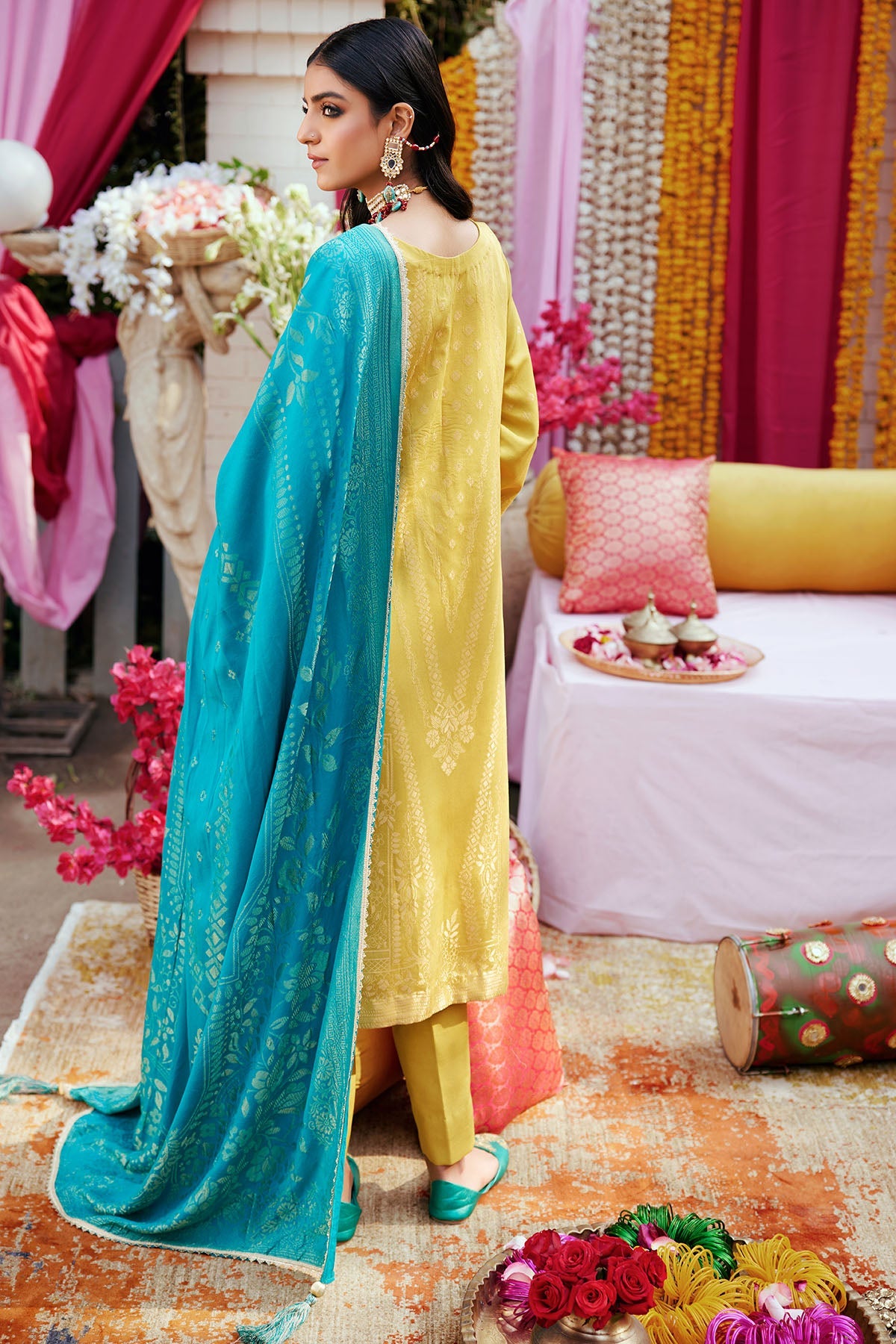 3865-SIBEL EMBROIDERED JACQUARD UNSTITCHED