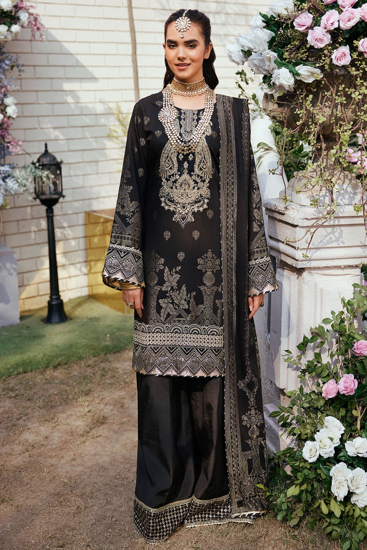 3866-NIZAM EMBROIDERED JACQUARD UNSTITCHED