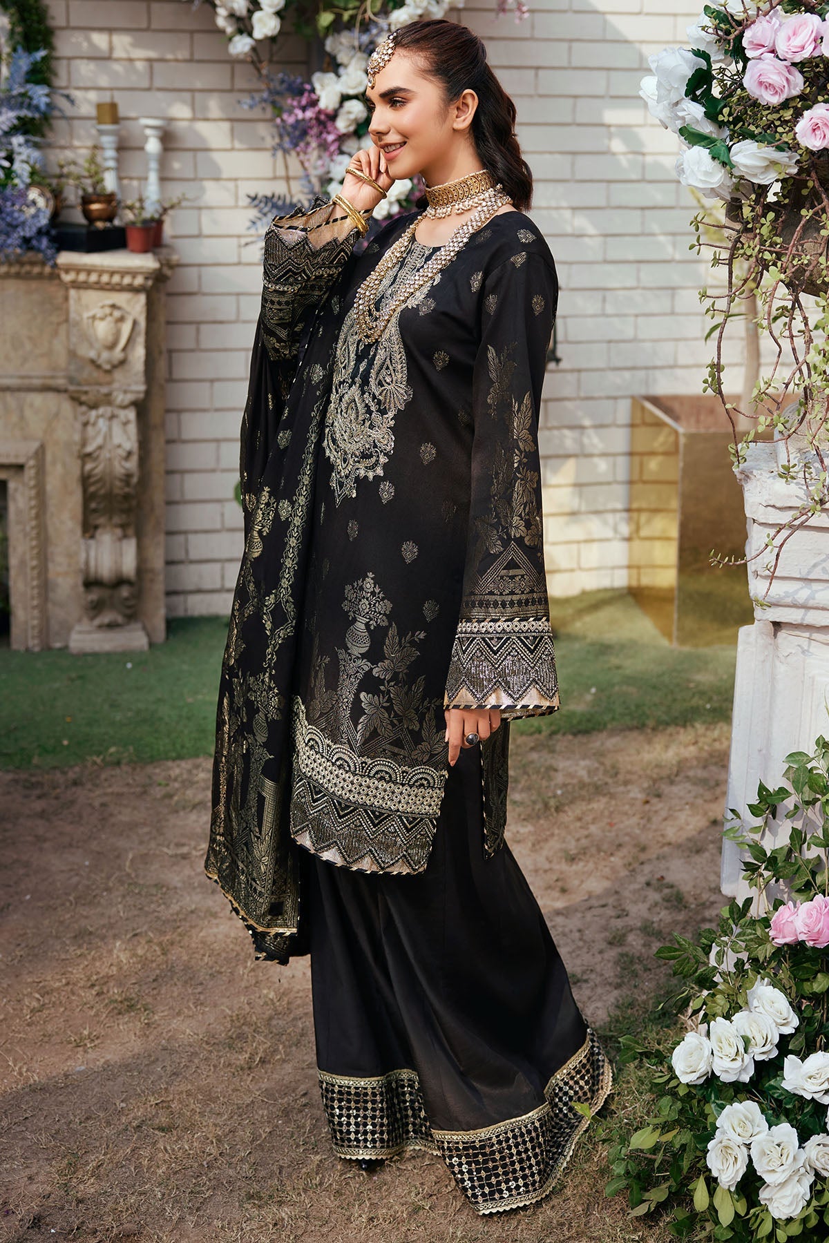 3866-NIZAM EMBROIDERED JACQUARD STITCHED