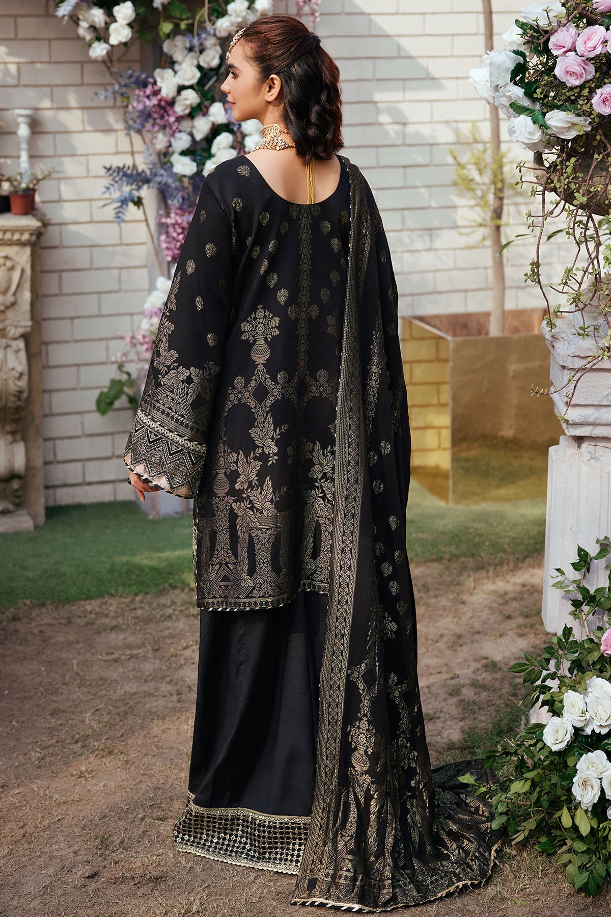 3866-NIZAM EMBROIDERED JACQUARD UNSTITCHED