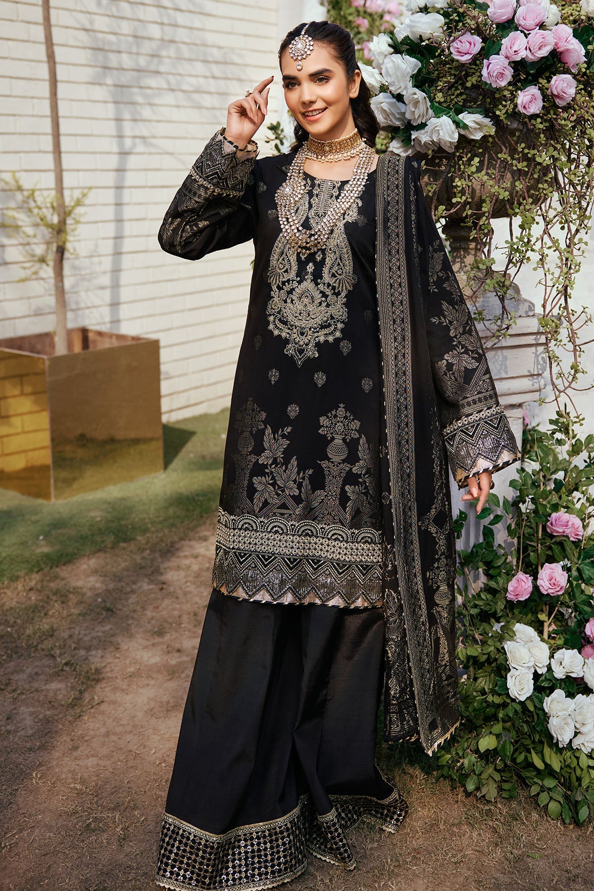 3866-NIZAM EMBROIDERED JACQUARD STITCHED