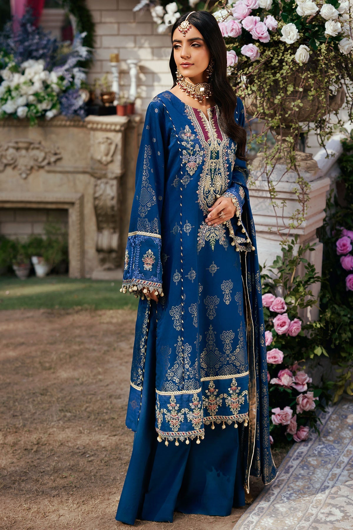 3868-FIRASA EMBROIDERED JACQUARD UNSTITCHED
