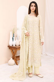 3874-DINAAL EMBROIDERED BEMBERG CHIFFON UNSTITCHED