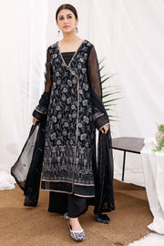 3885-CORA EMBROIDERED BEMBERG CHIFFON UNSTITCHED
