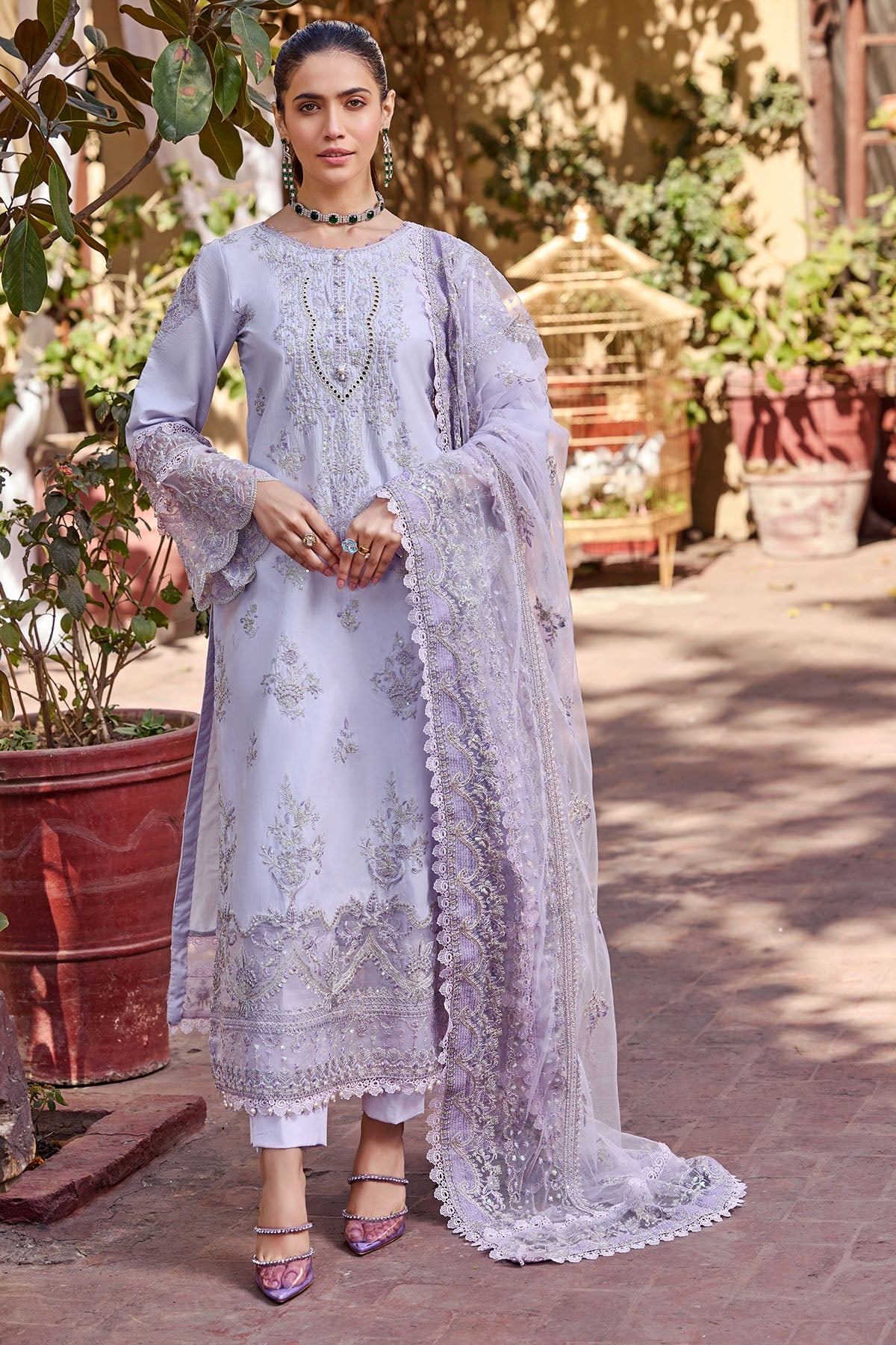 4051-AAILA EMBROIDERED LAWN UNSTITCHED