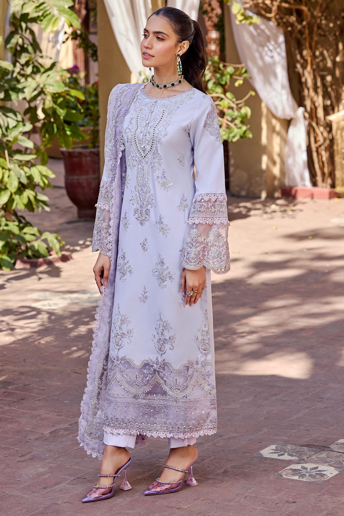 4051-AAILA EMBROIDERED LAWN UNSTITCHED