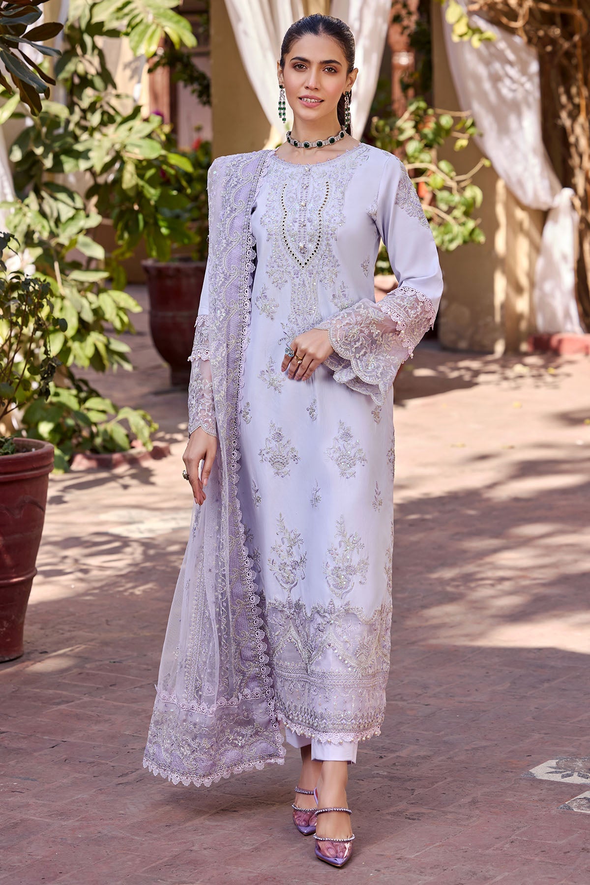 4051-AAILA EMBROIDERED LAWN UNSTITCHED