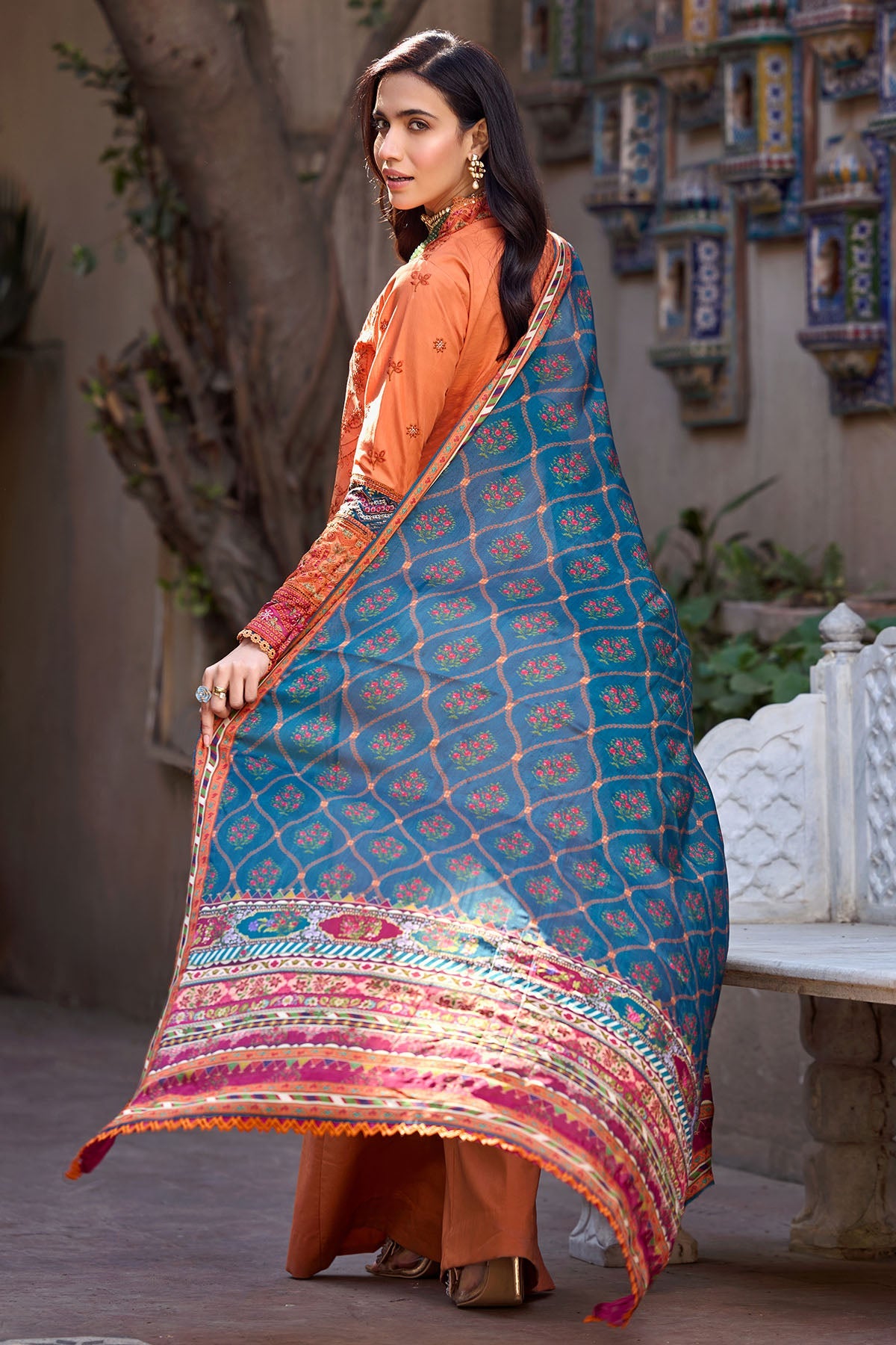 4058-HAZEL EMBROIDERED LAWN STITCHED