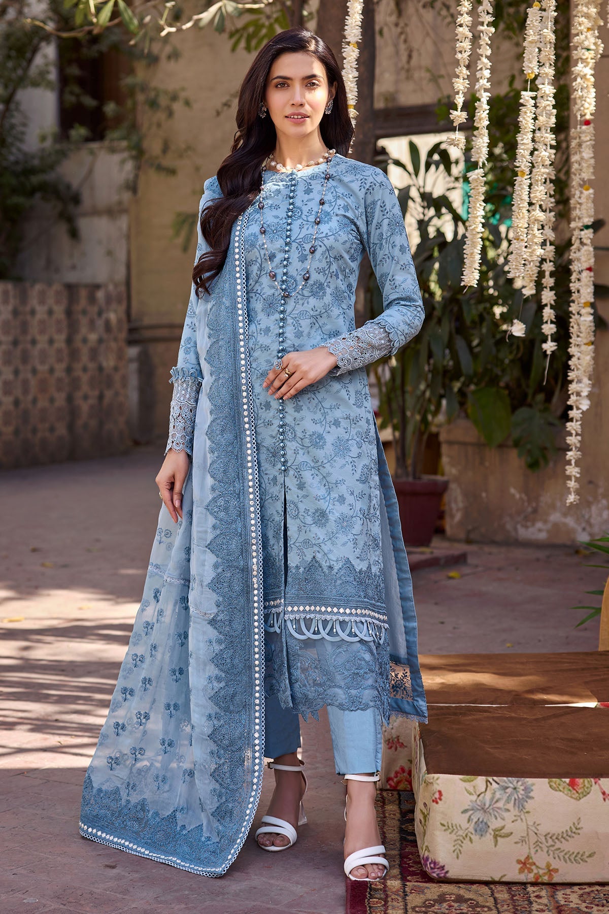 4059-ZAREEN EMBROIDERED LAWN STITCHED