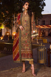 4124-MEHAR EMBROIDERED SILK NET STITCHED