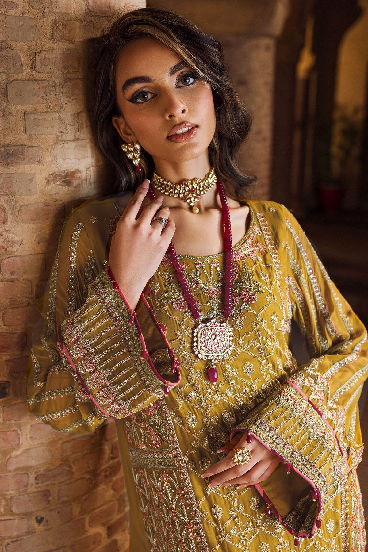 4129-BAKHTAWAR EMBROIDERED BEMBERG CHIFFON UNSTITCHED
