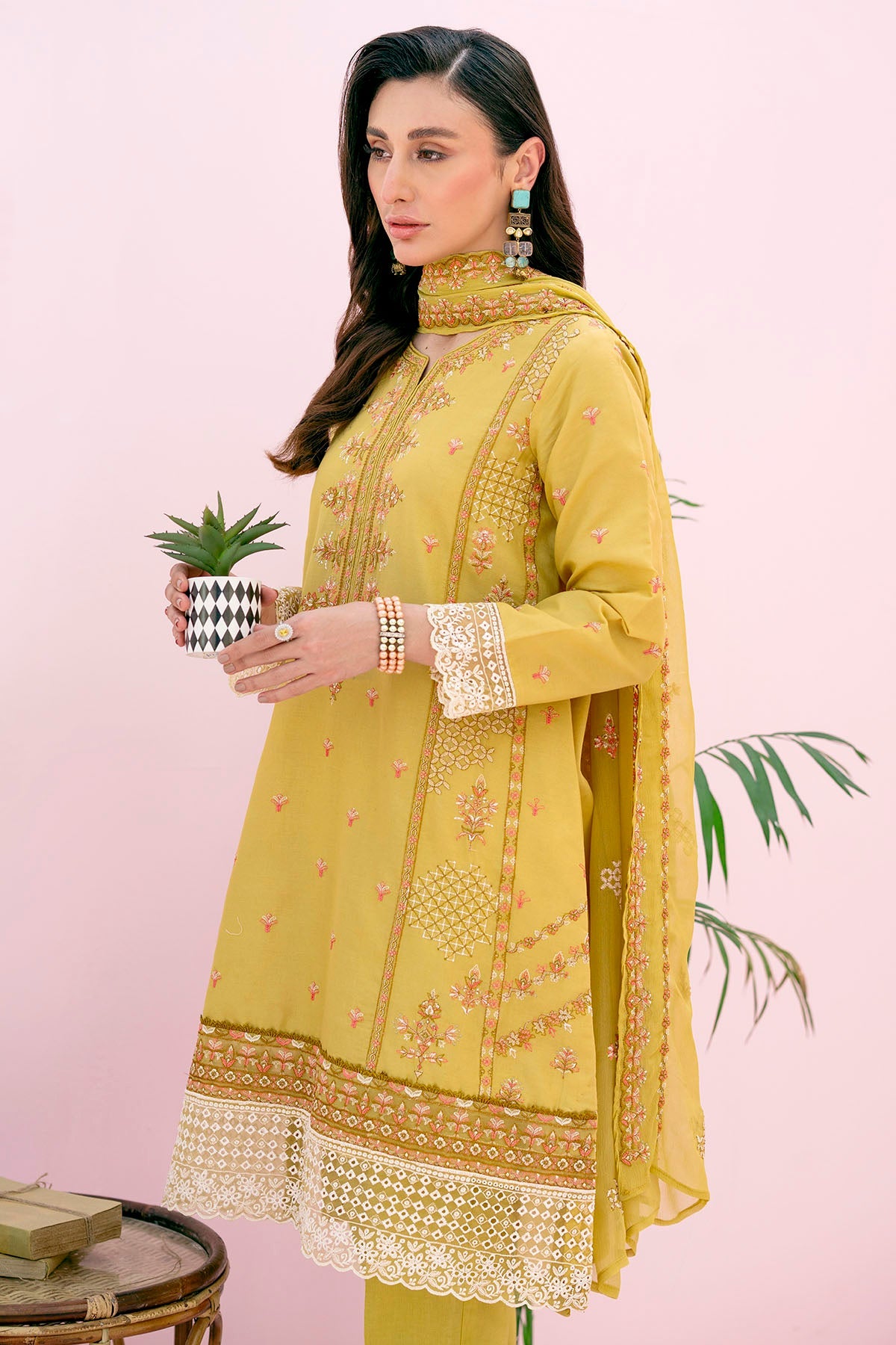 4154-IRENE EMBROIDERED LAWN STITCHED