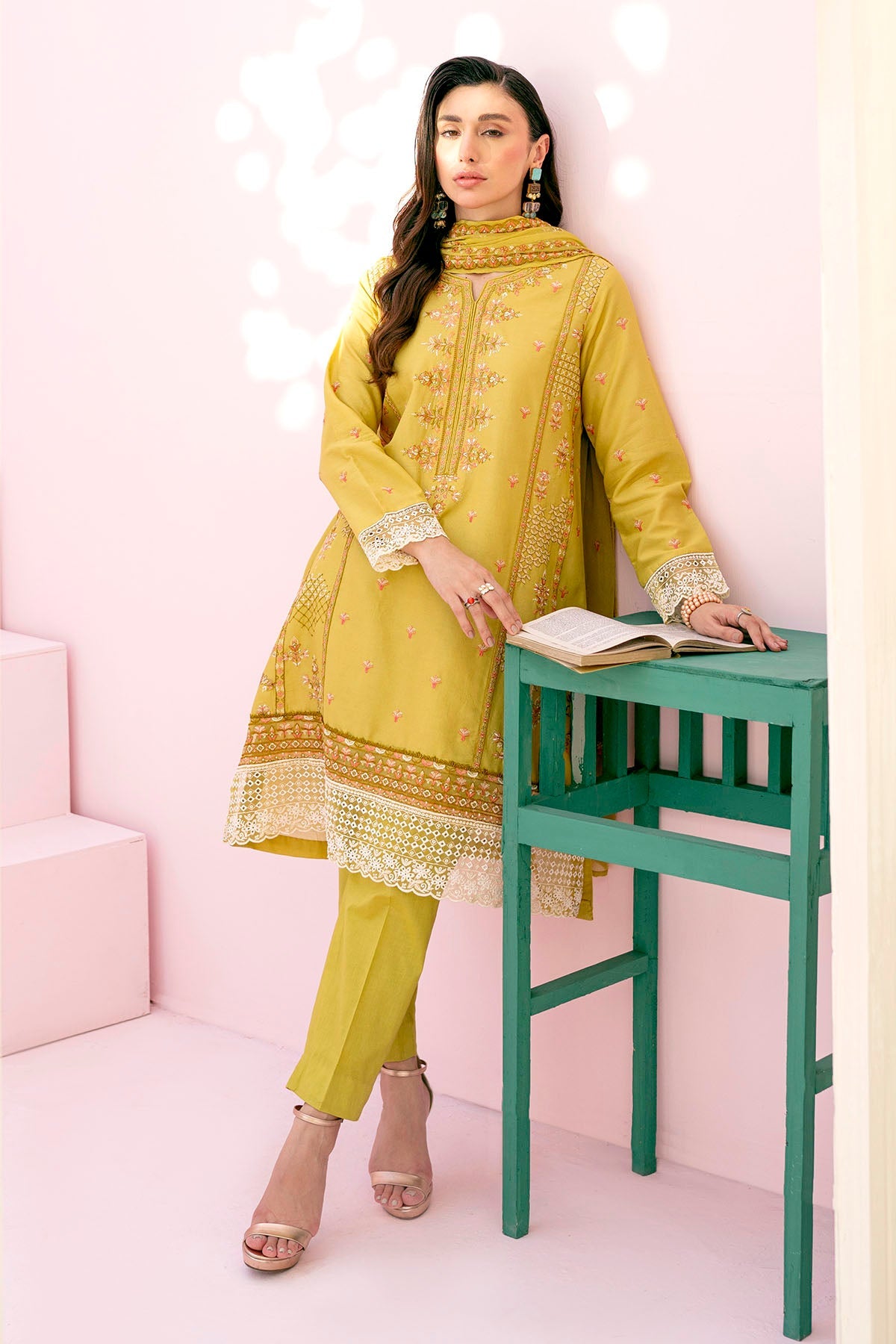 4154-IRENE EMBROIDERED LAWN STITCHED