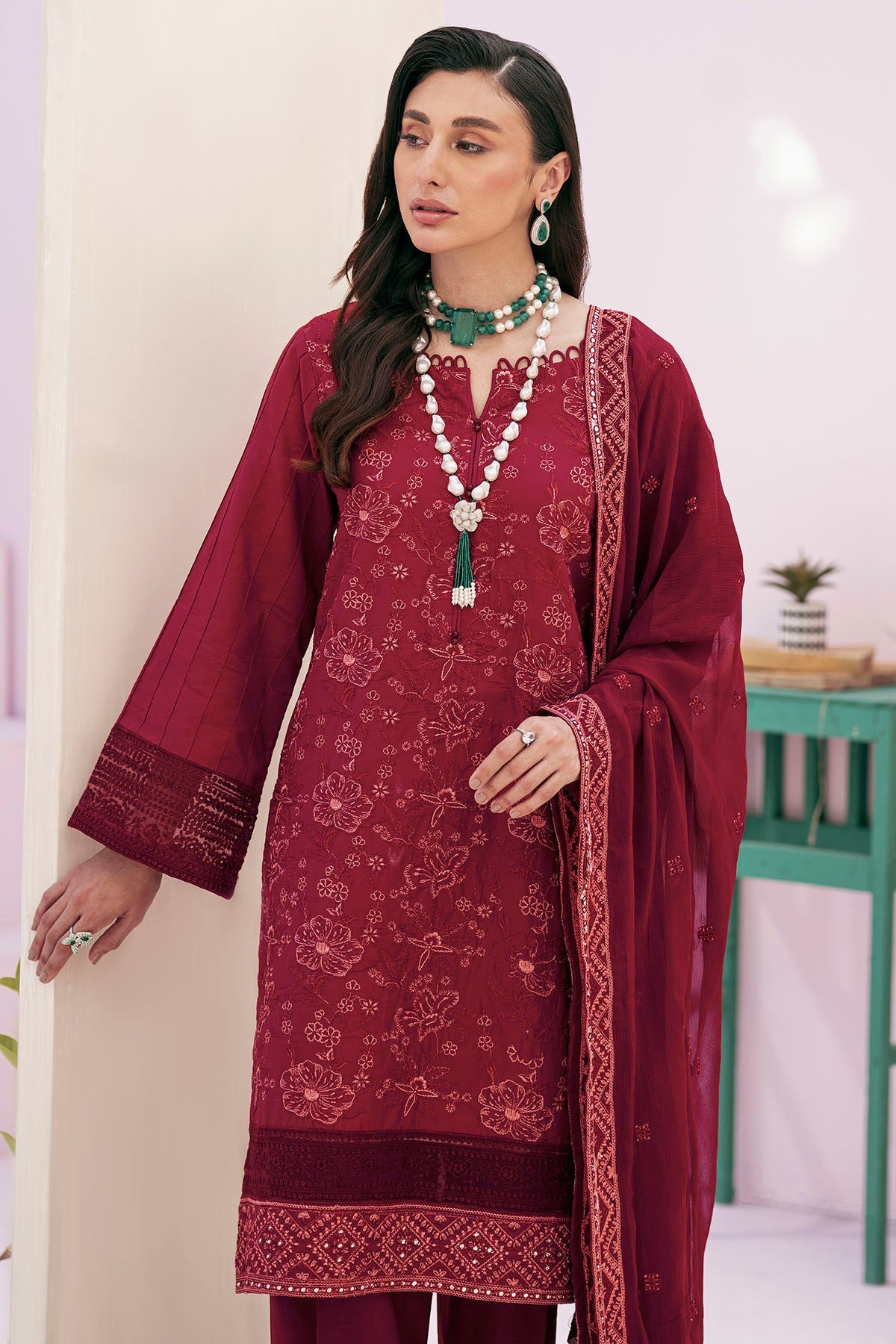 4156-DAISY EMBROIDERED LAWN UNSTITCHED