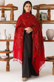 4217-RAANIA EMBROIDERED WOOL SHAWL