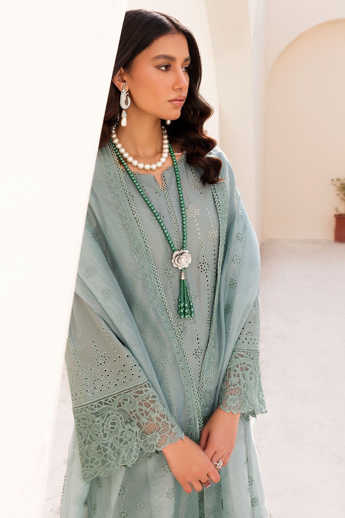4236-SARENA EMBROIDERED CAMBRIC STITCHED