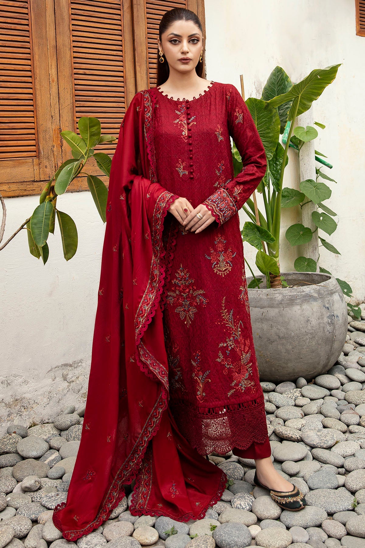 4272-MAPLE EMBROIDERED LINEN STITCHED