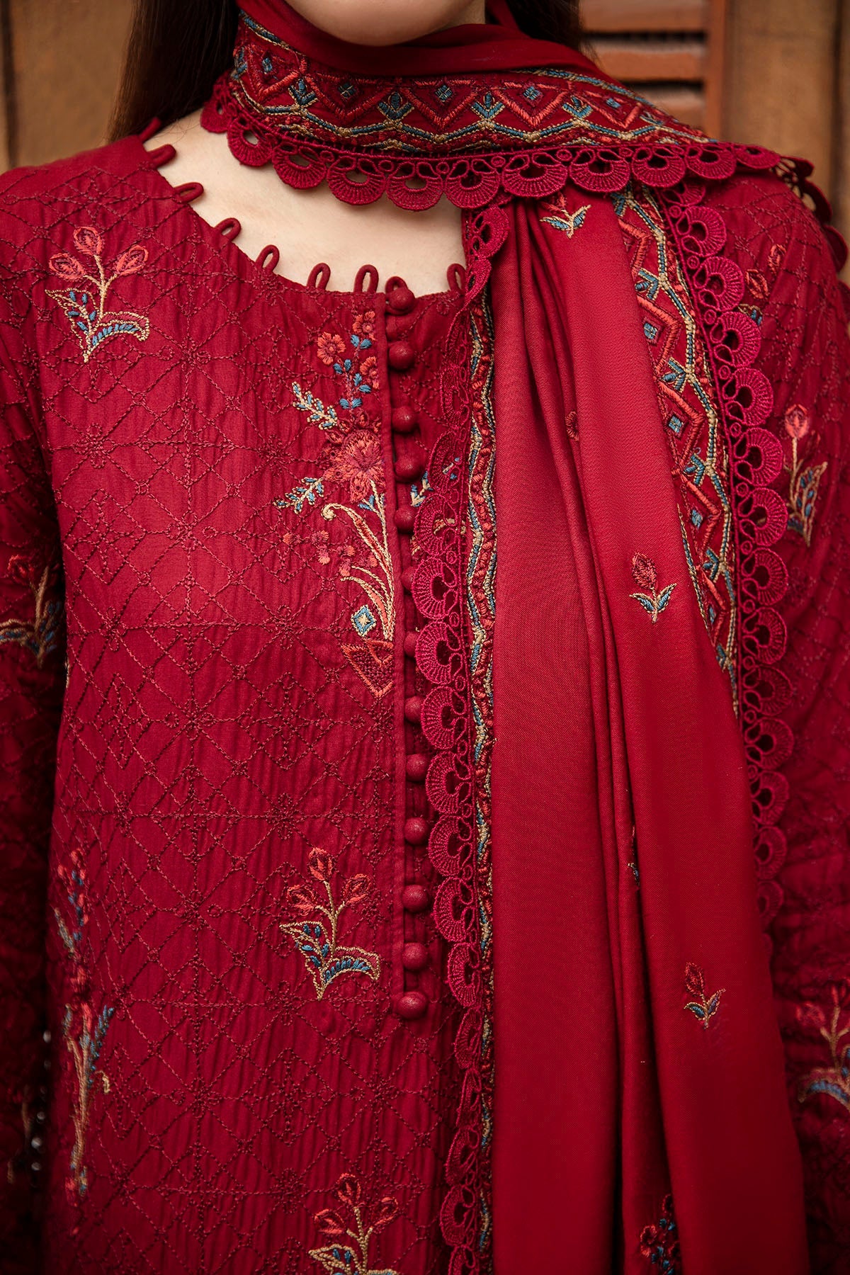 4272-MAPLE EMBROIDERED LINEN UNSTITCHED