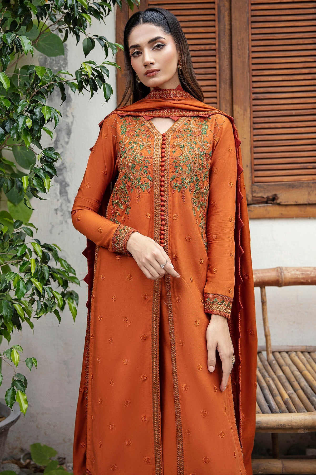 4273-RIMA EMBROIDERED LINEN STITCHED
