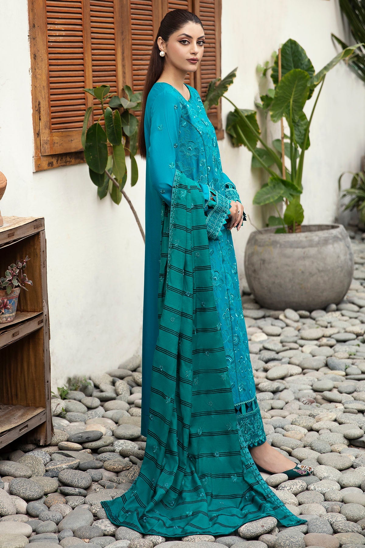 4275-CELINE EMBROIDERED LINEN UNSTITCHED