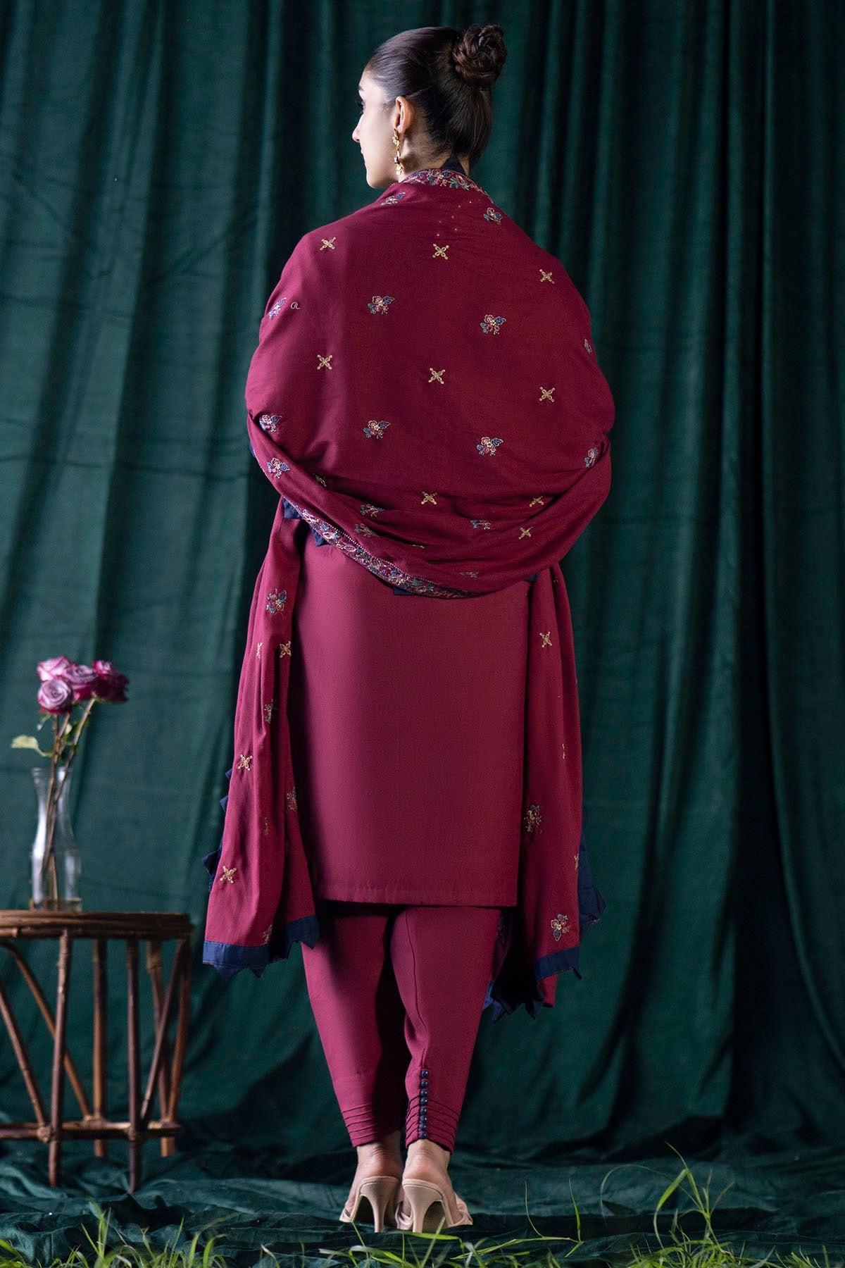 4357-CHIONE EMBROIDERED KHADDAR UNSTITCHED