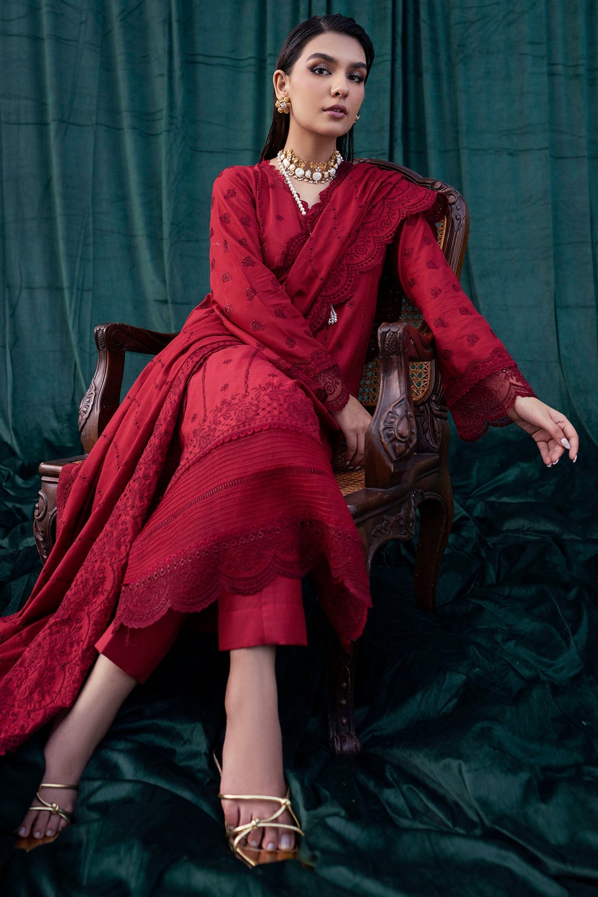 4359-DIBA EMBROIDERED KHADDAR UNSTITCHED