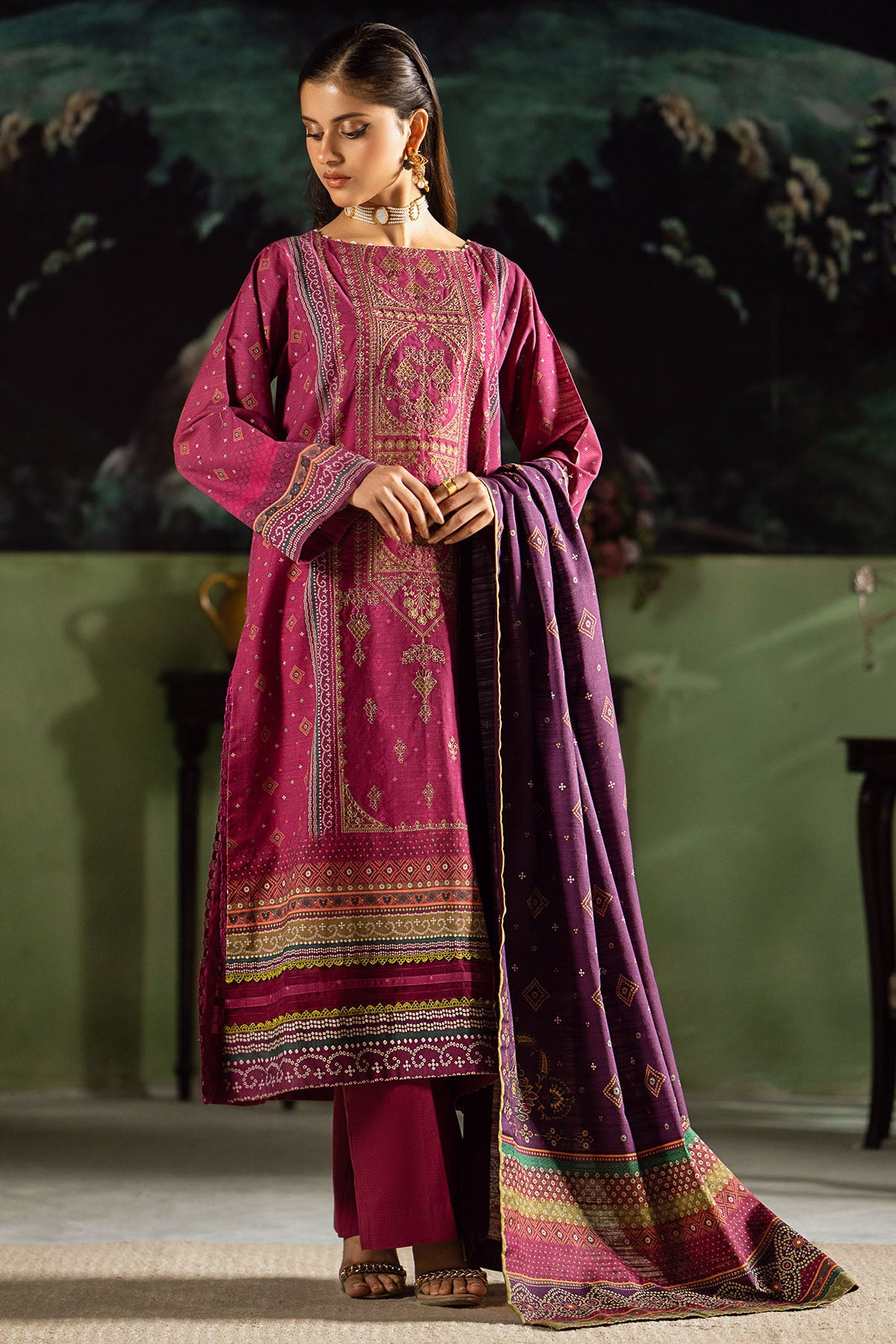 4381-SAYONEE DIGITAL PRINTED KHADDAR UNSTITCHED