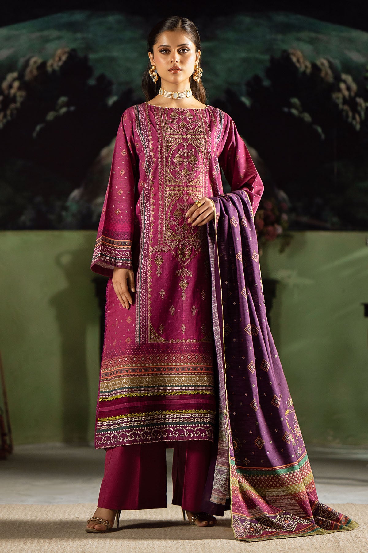 4381-SAYONEE DIGITAL PRINTED KHADDAR UNSTITCHED