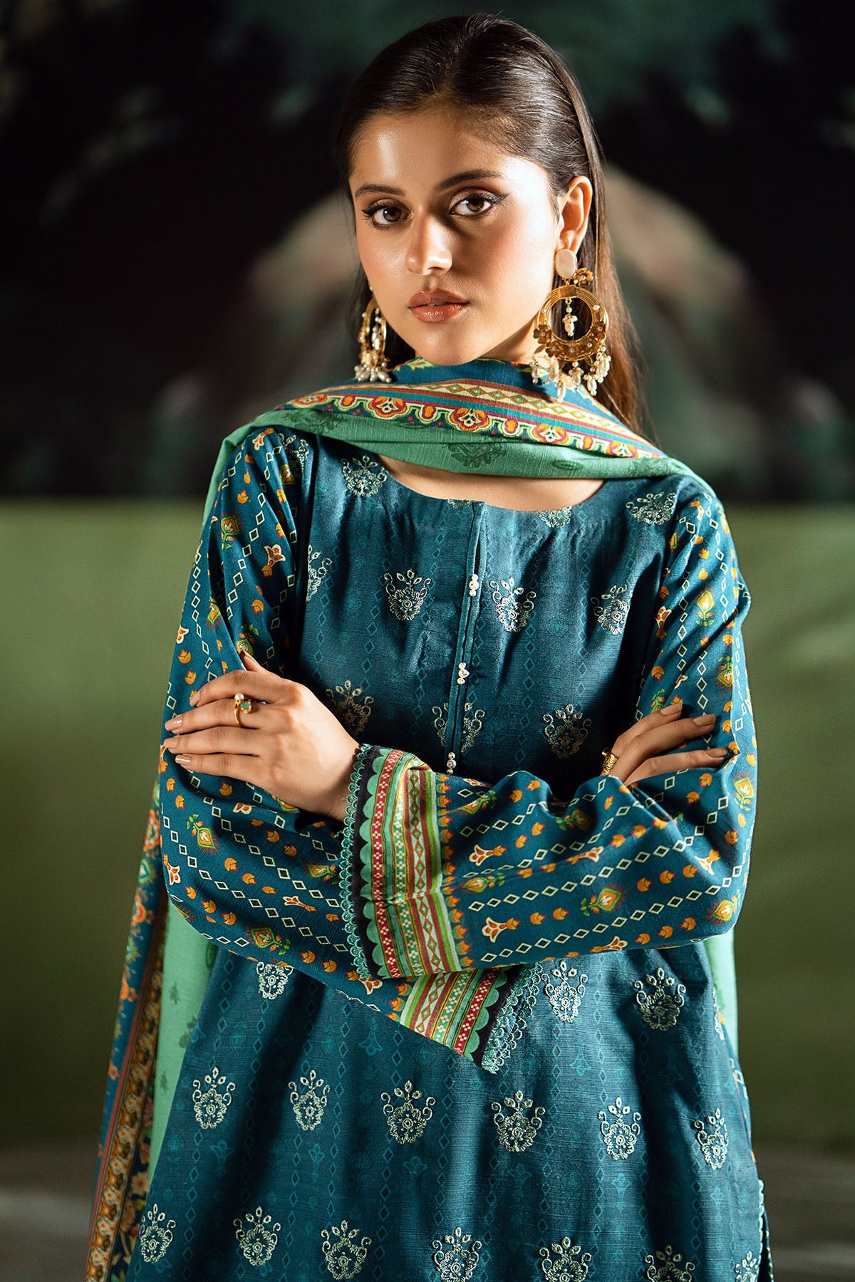 4387-MAHJABEEN DIGITAL PRINTED KHADDAR UNSTITCHED