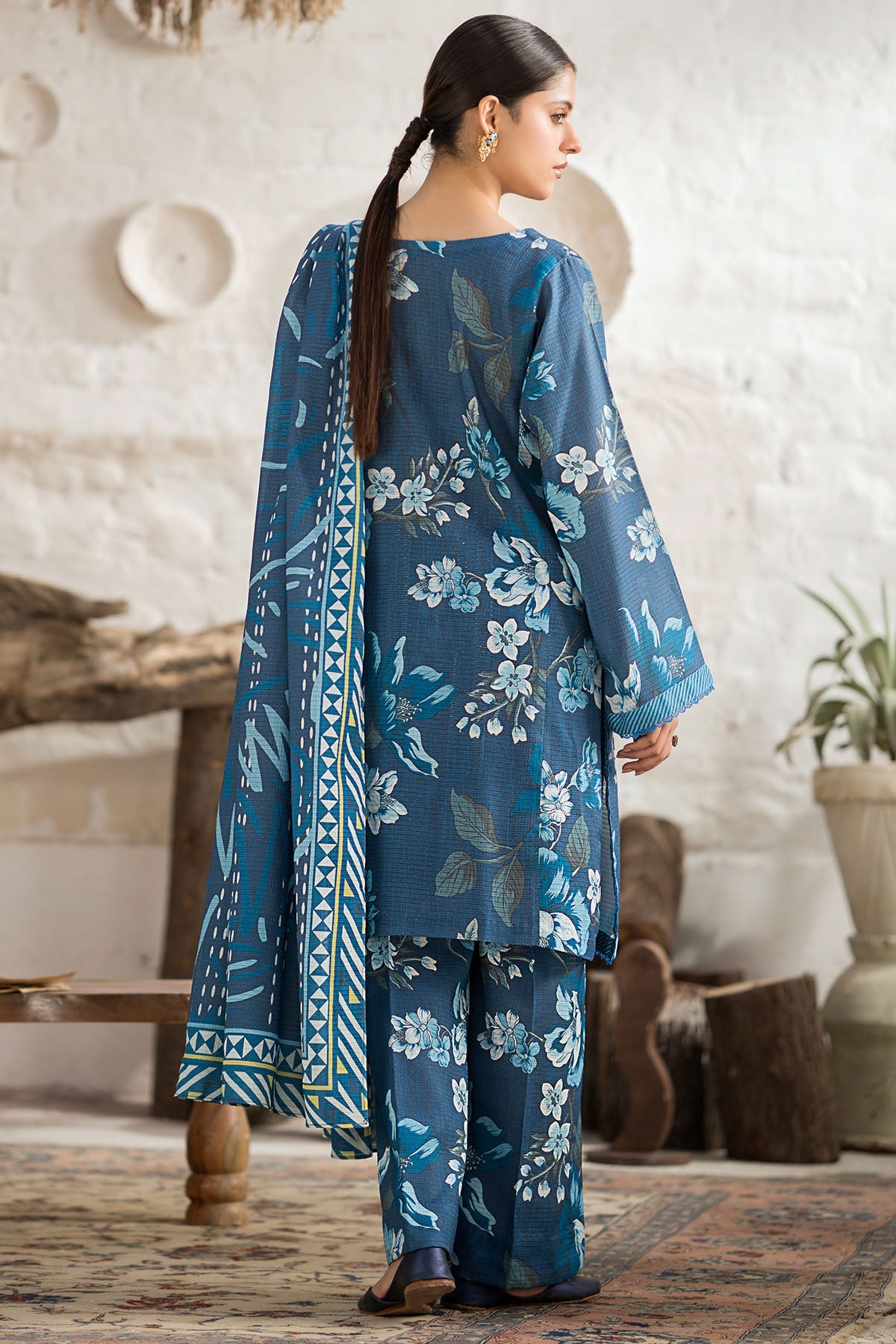 4411-DASTAAN DIGITAL PRINTED KHADDAR UNSTITCHED