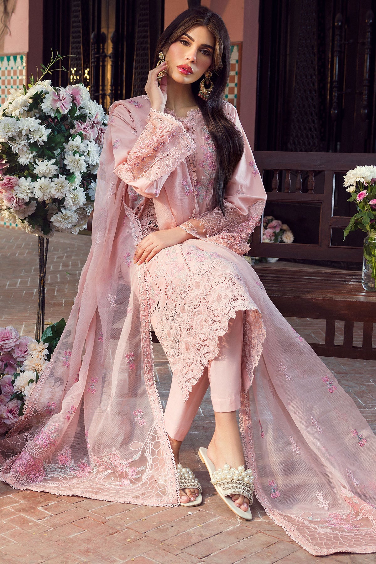 4428-HUDA EMBROIDERED LAWN STITCHED