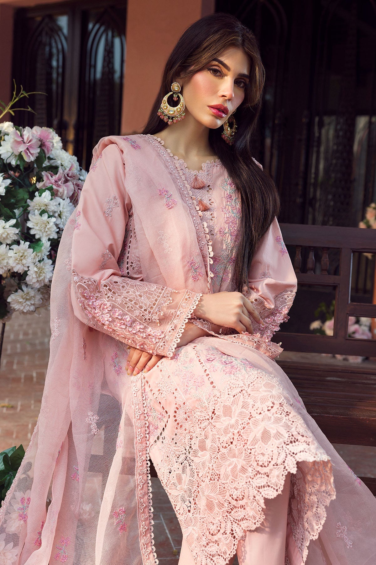 4428-HUDA EMBROIDERED LAWN STITCHED